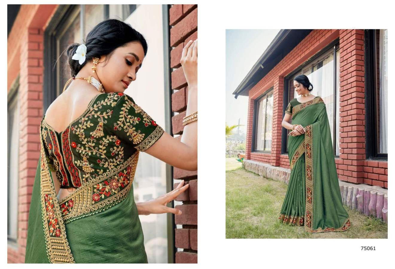 Heer 6 Fancy Wedding Wear Embroidery Work Designer Saree Collection